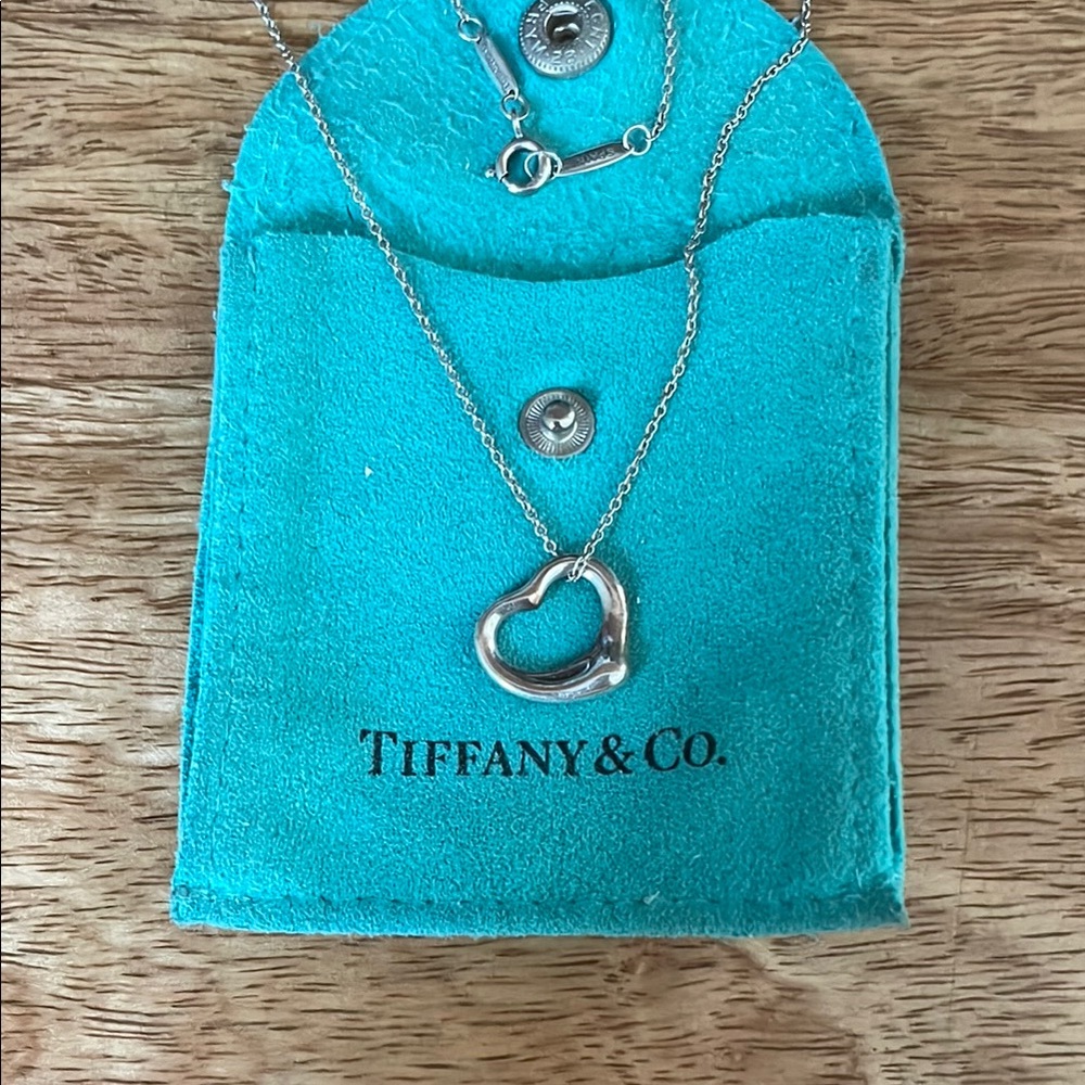 Tiffany & Co. Silver Open Heart Necklace